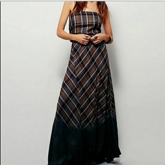 ISO Free People Nicholas K Plaid Maxi Skirt - Picture 2 of 4